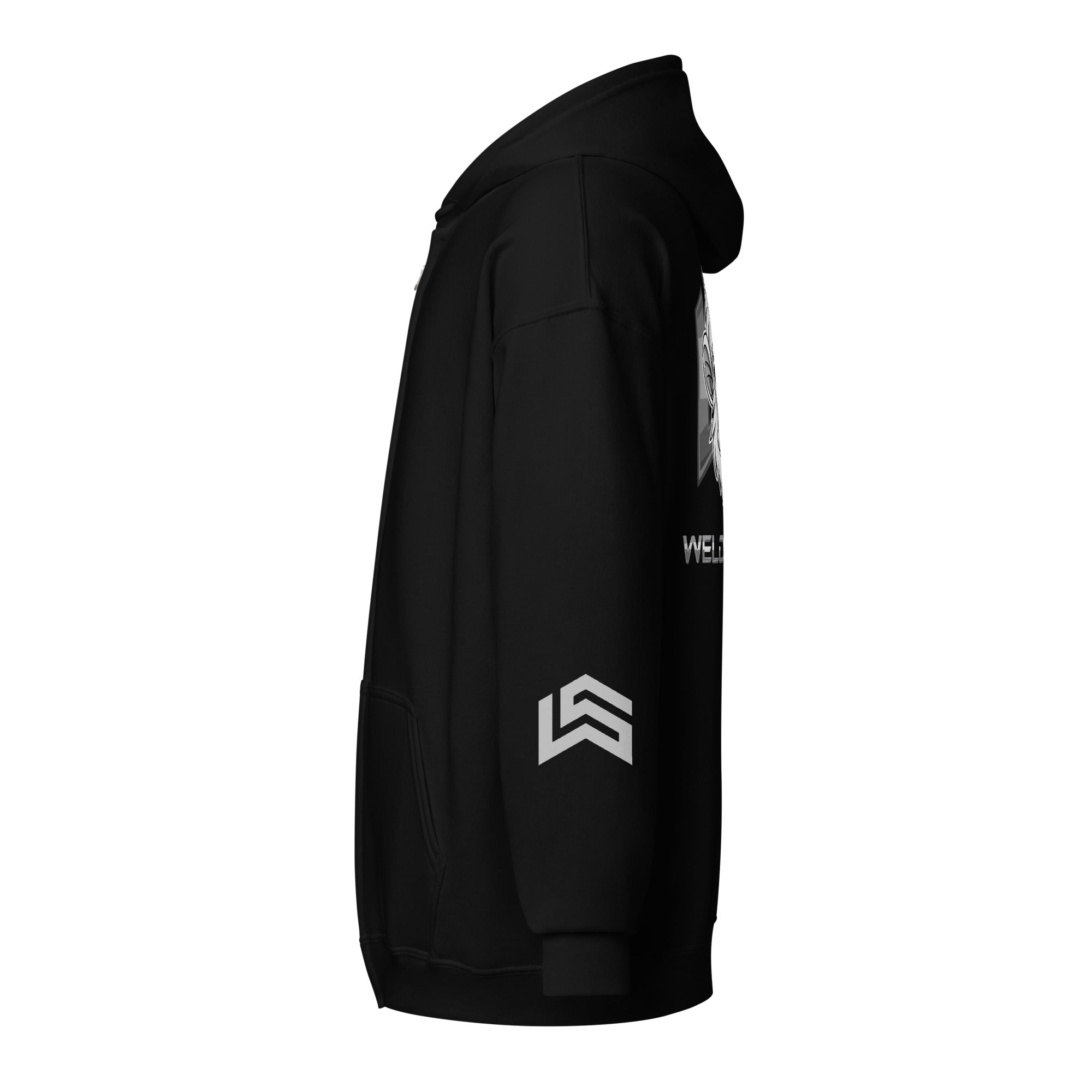 Hoodie med dragkedja i unisex