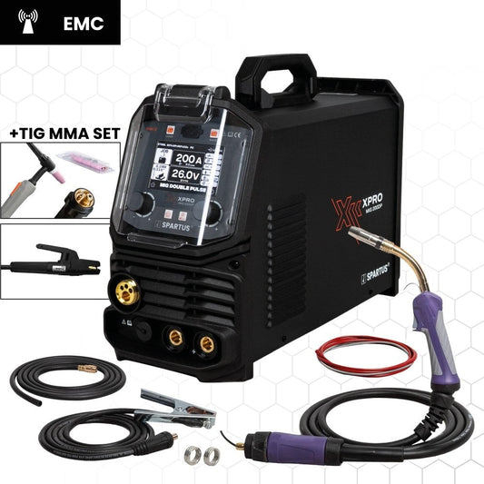 XPro MIG 200 DUAL PULSE paketti MIG TIG MMA, MIG/MAG-hitsauskone – kuva 1/15
