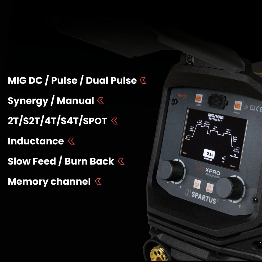 XPro MIG 200 DUAL PULSE paketti MIG TIG MMA, MIG/MAG-hitsauskone – kuva 2/15