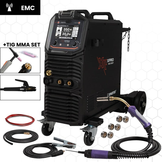 XPro MIG 350 DUAL PULSE paketti MIG TIG MMA, MIG/MAG-hitsauskone – kuva 1/15