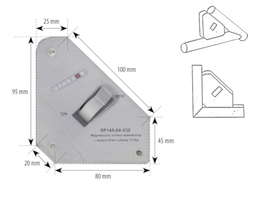 Svetsmagnet På/Av 13,5kg